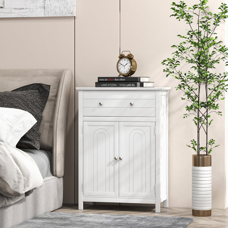 Agassi Freestanding Bathroom Cabinet, White