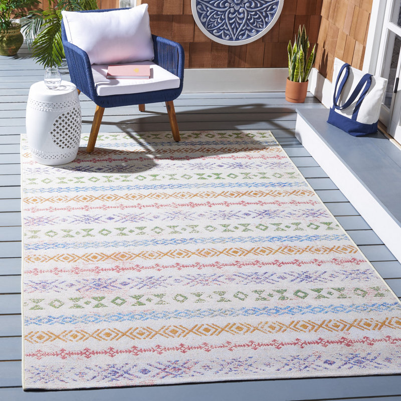 Odysseus Performance Southwestern Indoor/Outdoor Area Rug, Rectangle 5'3" x 7'6"