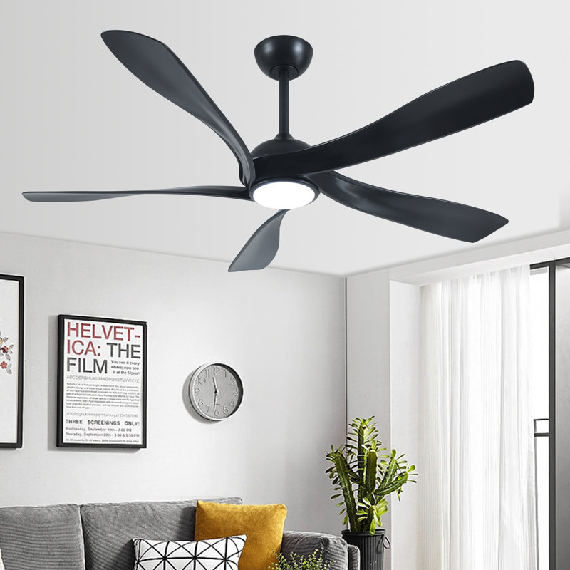 Fergus  5-Blade Lighted Ceiling Fan With Led Lamp With Remote