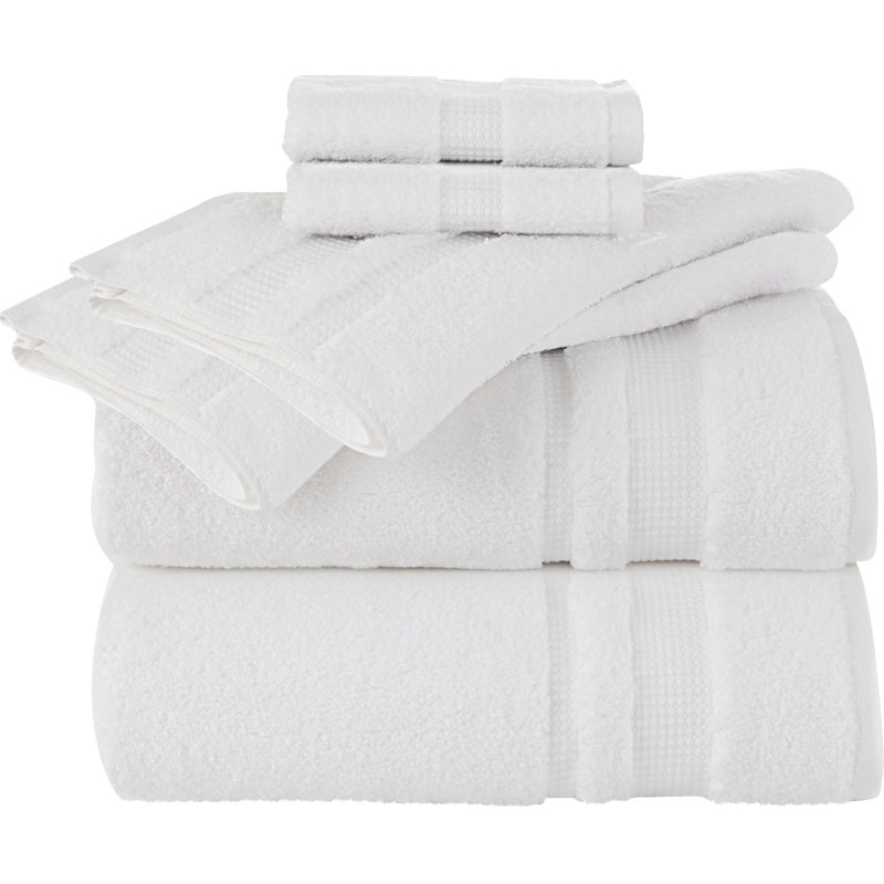 Ensemble de serviettes 6 pièces Casswell, blanc