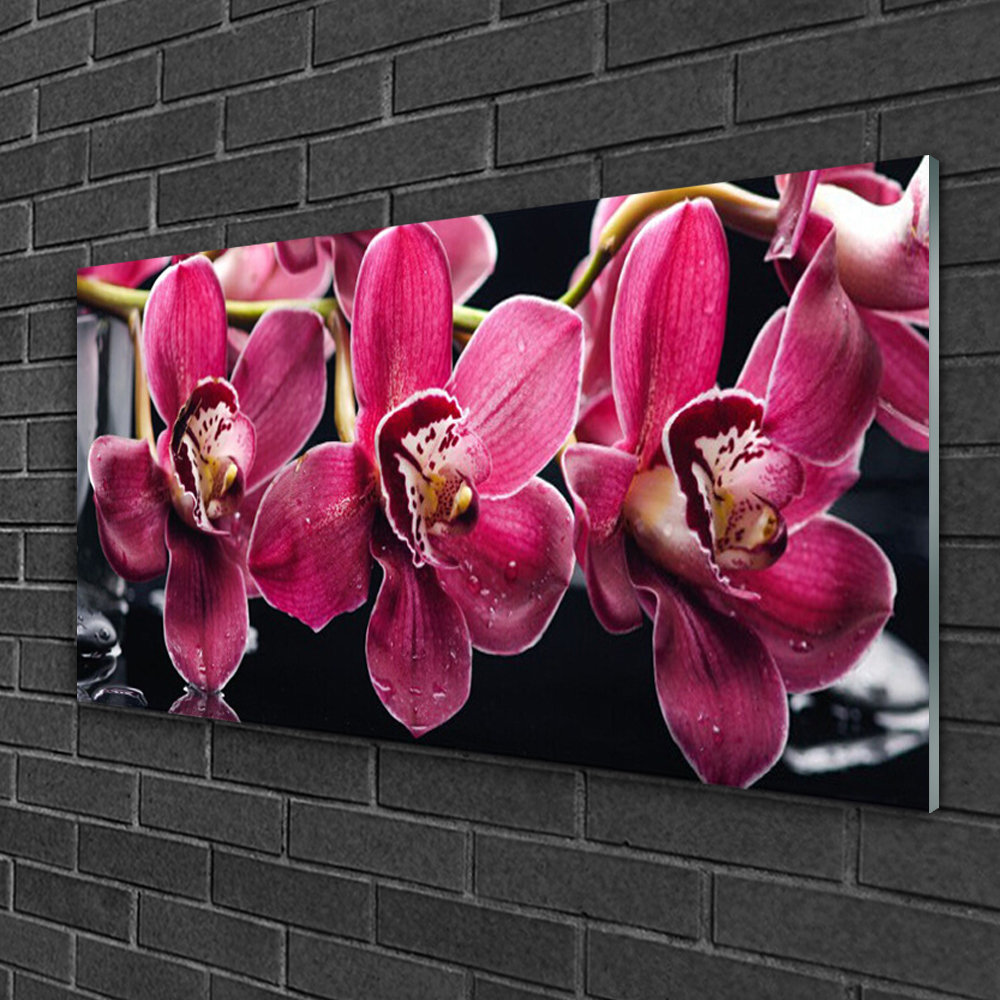 Flowers Floral - Unframed Photograph on Glass
