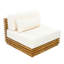 Oversized Outdoor Club Chair with Acacia Wood Frame, Cushions