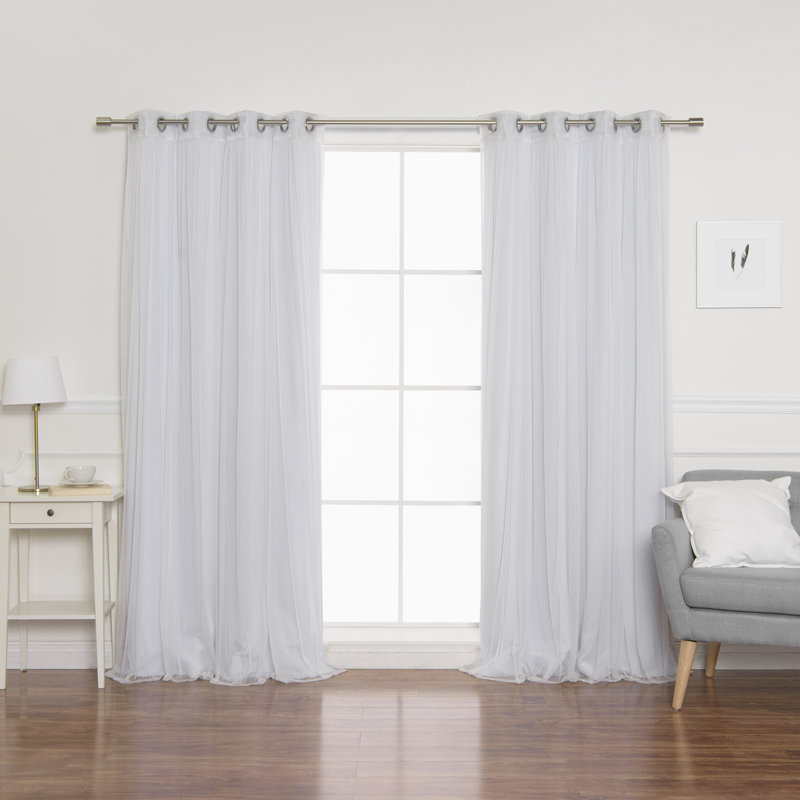 Panneau coulissant en polyester Natascha, L 52 po x L 96 po, Vapeur