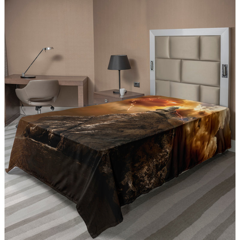Drap-housse Ambesonne, Drap plat pour lit simple