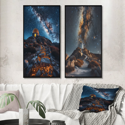 Ensemble de 2 pièces d'art observatoire «Path To Our Galaxy I»