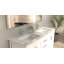 Lavabo de salle de bain rectangulaire en résine avec trop-plein 23,6 po x 16,3 po Badeloft UB-05-G blanc brillant-50749023