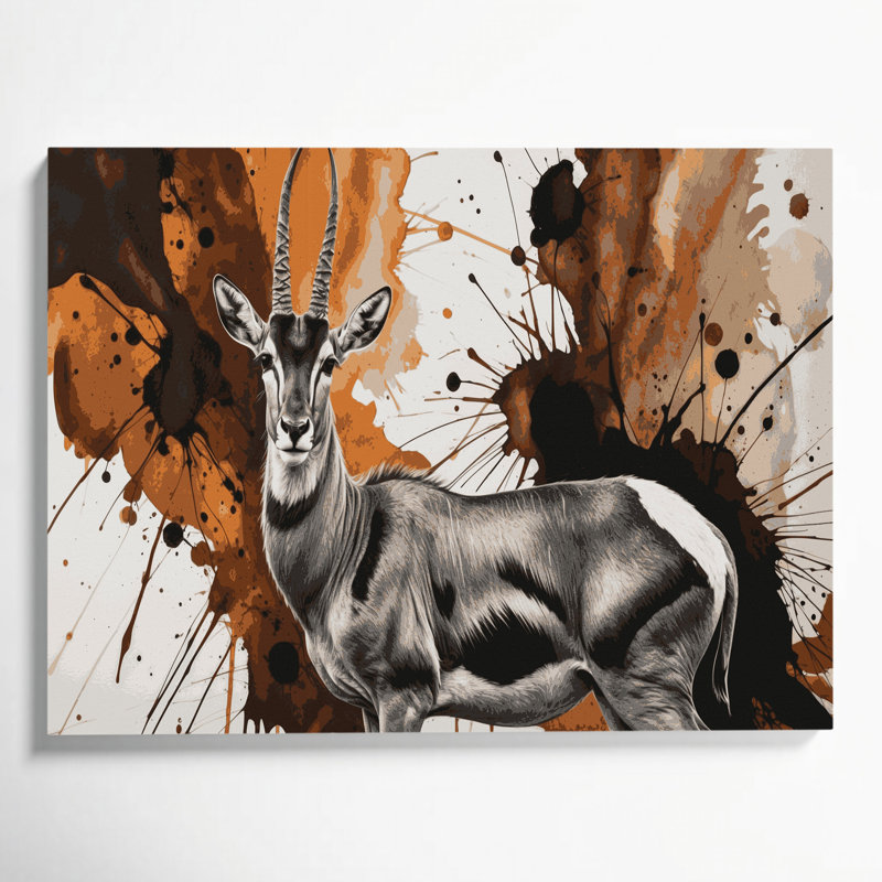 Faune, art mural sur toile noire Impala