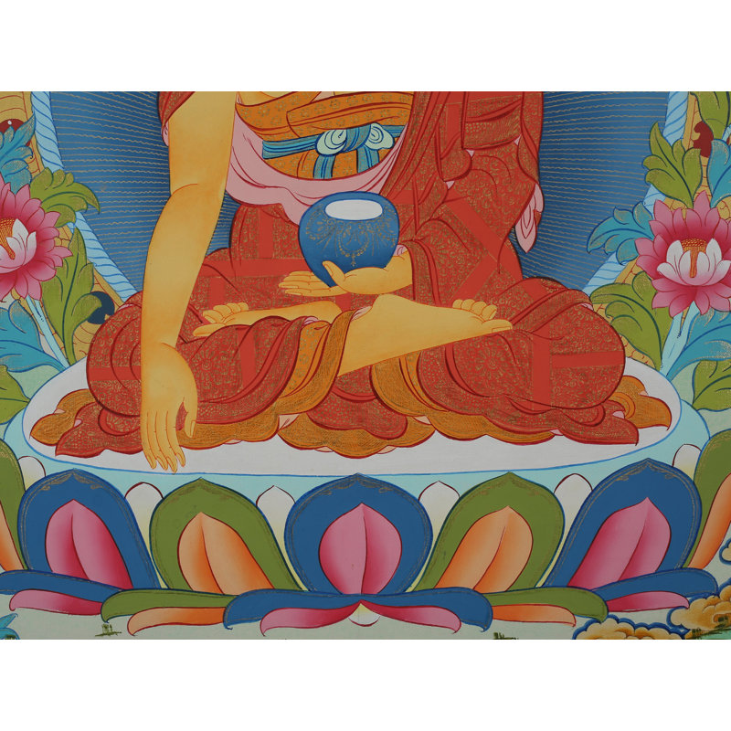 Bouddha Shakyamuni, peinture (Thangka sans brocart)
