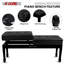 5 Core Duet Piano Bench 3.5 Inch Padded Cushioned Stool Wooden Heavy Duty Musician Chair w Storage-107558407