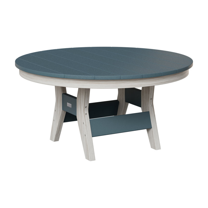 Harbor Outdoor Round Coffee Table, Slate, Seashell
