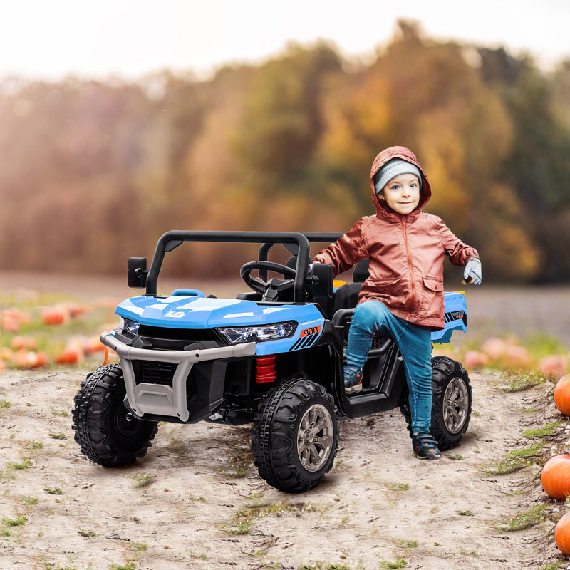 Freeport Park Battery Powered Ride On with Remote Control, Black/Blue