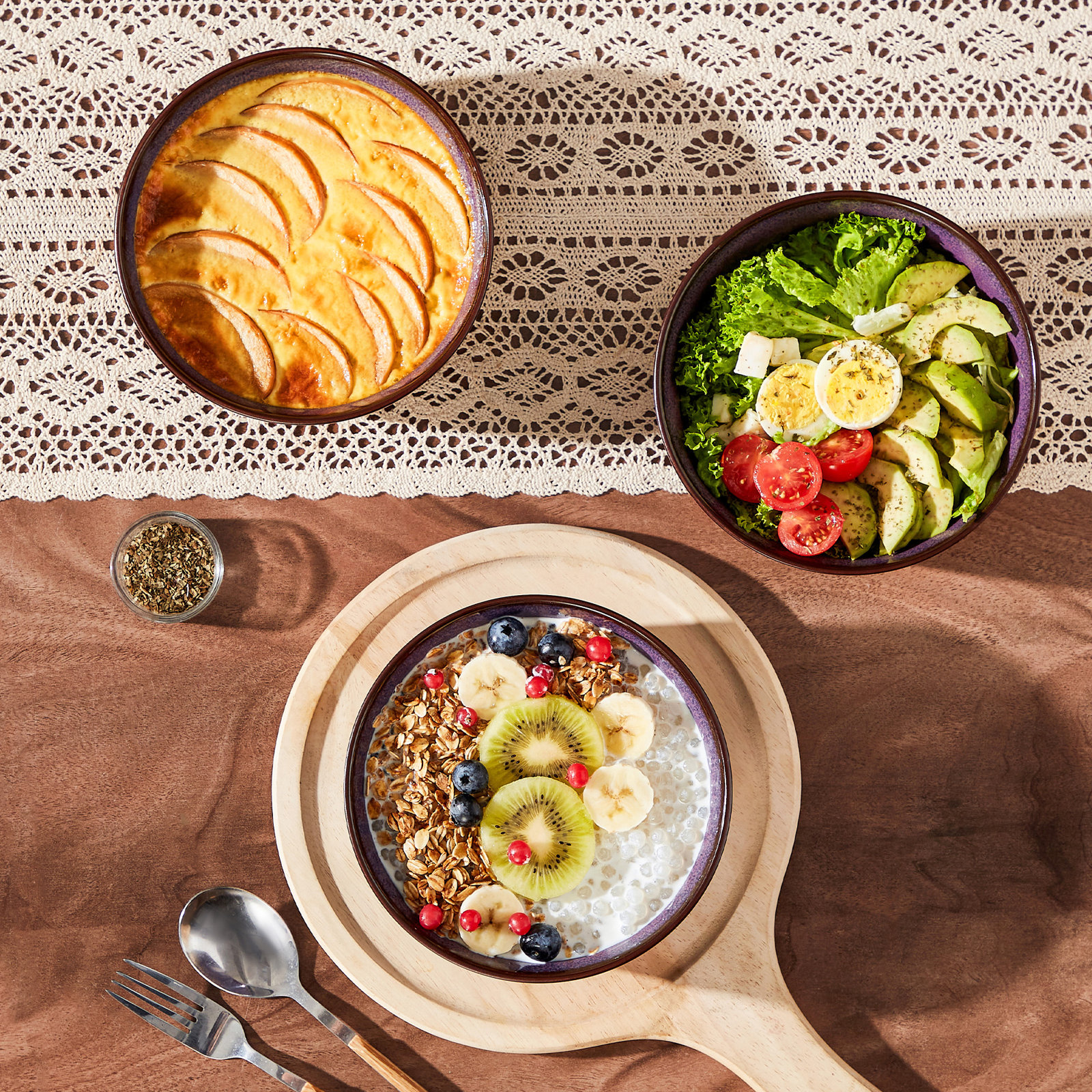 Stoneware Cereal Bowl, Purple