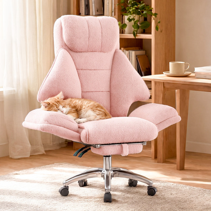 zoow Teddy Office Chair, Pink