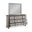 Commode en bois massif à 9 tiroirs avec miroir Mirabeau-120200599