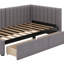 Lit de jour simple tapissier avec 2 tiroirs de rangement-2109996043