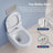 Capri Elongated Wall Mount Toilet Wall Hung Rimless Toilet Bowl in White