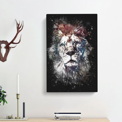 Lion Abstract - Wrapped Canvas Painting