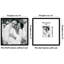 Cadre photo Americanflat 14 x 14 - Utiliser comme cadre 4 x 6 avec passe-partout ou cadre 14 x 14 sans passe-partout - Cadre photo fin avec plexiglas - noir-114728548