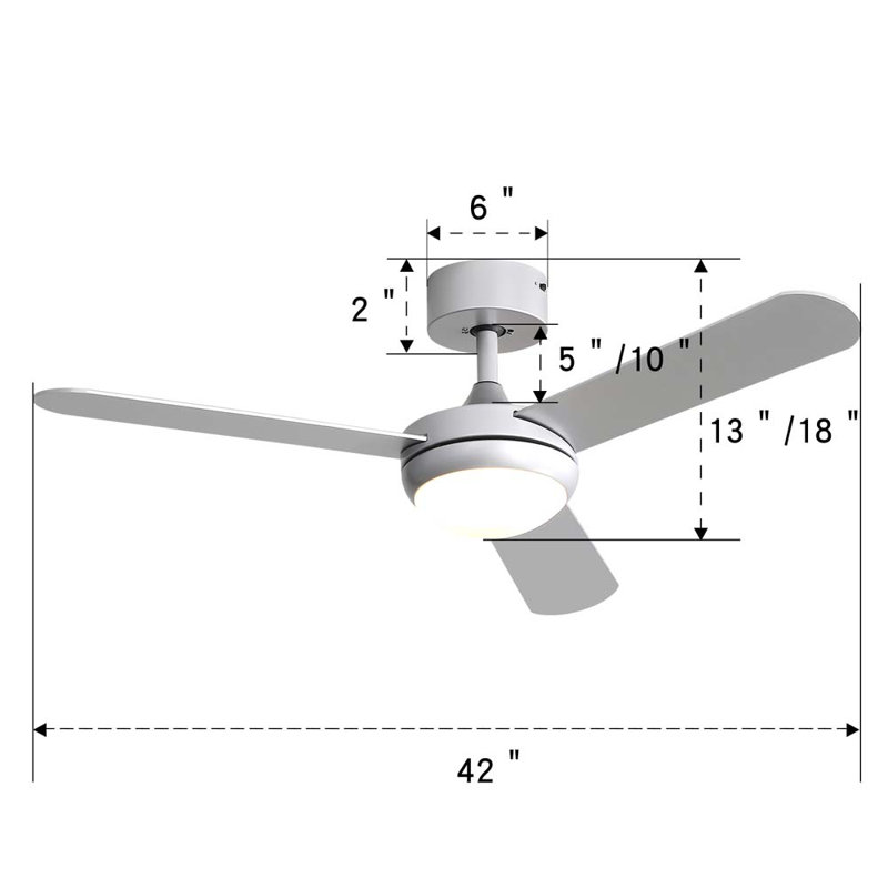 Cheryla Ceiling Fan with LED Lights