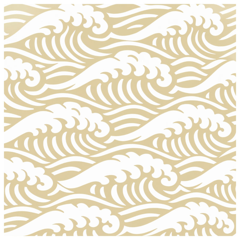 Beige Ocean Waves Quilted Bedspread All Sizes, King