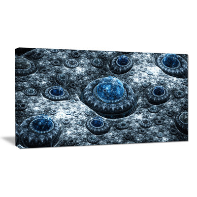 " Blue Fractal Exotic Planet "