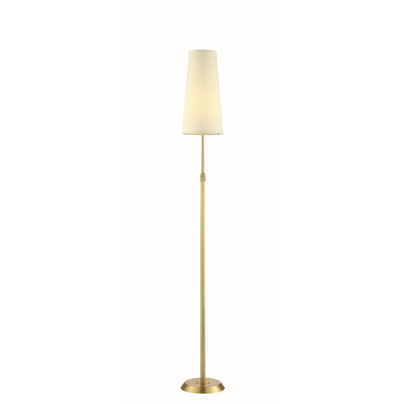 Spady 69'' Traditional Floor Lamp, Satin Brass