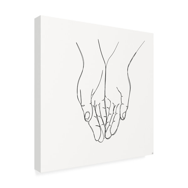 Red Barrel Studio® Athanase Holding Hands 3 On Canvas by Line And Brush ...