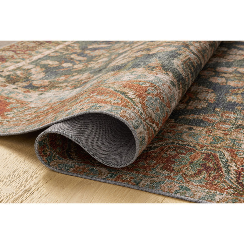 Chris Loves Julia x Loloi Jules Ocean/Spice Area Rug