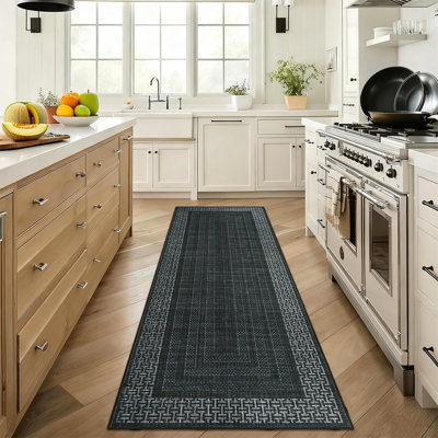 Tapis lavable rétro à poils courts, tapis antidérapant pour maison de campagne, salon, chambre à coucher et salle à manger