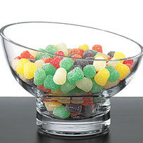 Slant Glass Nut Bowl