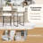 Set of Counter Height Bar Stools 26'' Counter Stools w/ Metal Frame & Footrest-563072109-563072111