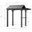 Bridget 6' X 8' Aluminium Hardtop Patio Grill Gazebo,Galvanized Steel Gable Roof With Bar Couter And Trellis Roof