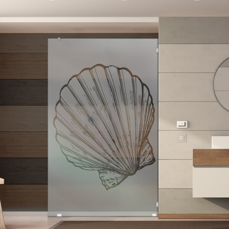 Écran en verre trempé givré l 35-1 / 2 po x H 75 po pour douche à l'italienne et rénovations, Gauche, Semi-privé