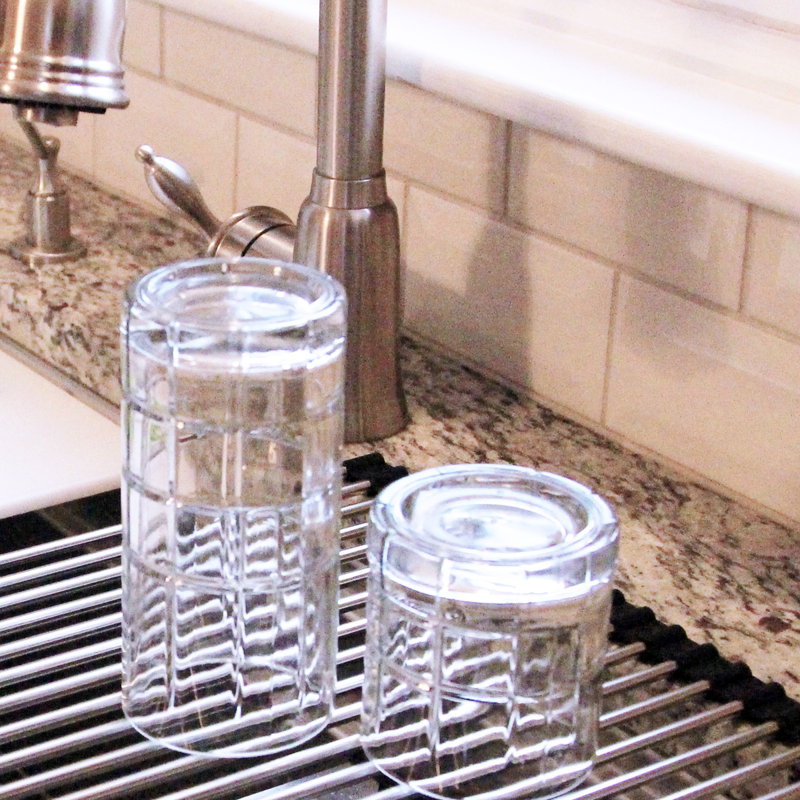 Premium Stainless Steel Over the Sink Dish Rack