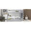Lit simple superposé gris avec gigogne et structure en bois massif-1508613938