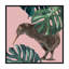 Kiwi oiseau avec monstera art-49839990-49839985