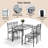  17 Stories 5-Piece Kitchen Dining Set,Modern Kitchen Table With Wooden Top For 4 Person-193316093-193316090
