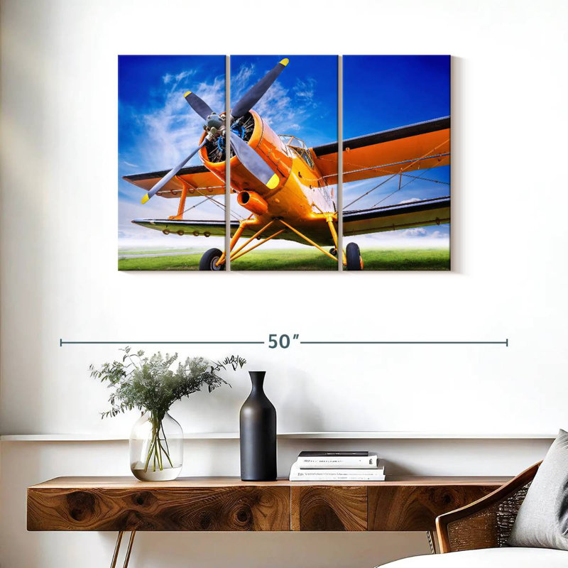 Mehar Orange Airplane, 24" H x 38" W