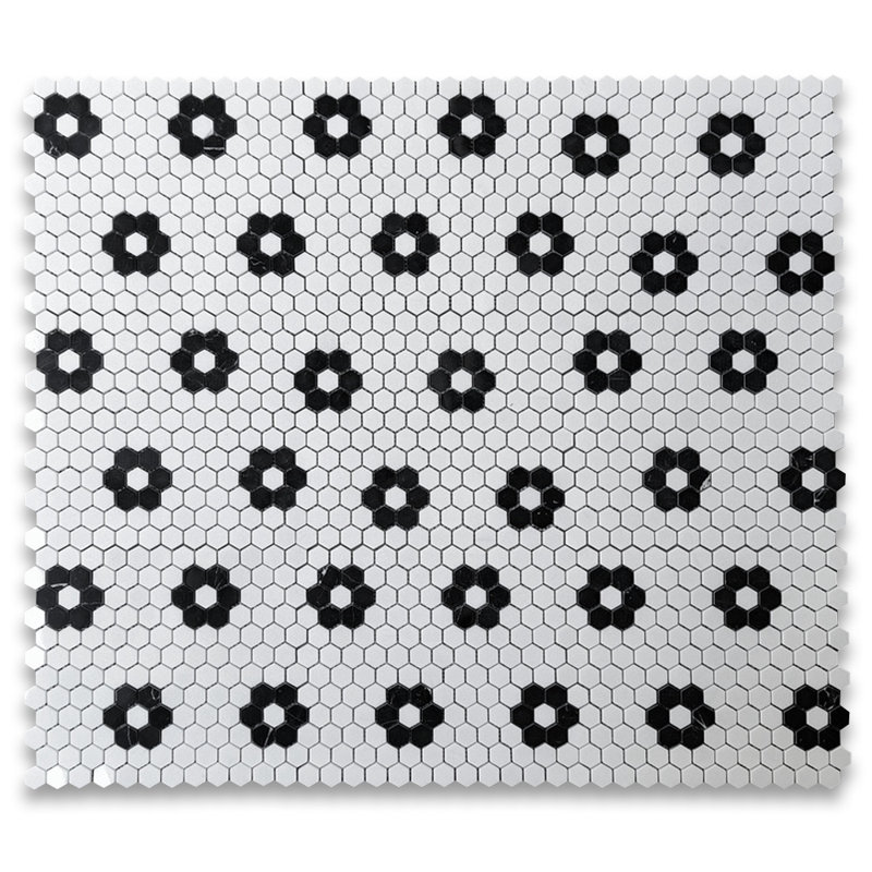 10" x 11" Marble Mosaic Wall & Floor Tile