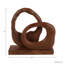 Sculpture abstraite en bois de manguier pour la décoration intérieure - Objet décoratif artisanal pour la décoration de table de salon - 38 cm, brun et beige