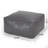Bambo Faux Leather Rectangle Pouf, Gray-1533752830