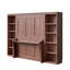 Lit escamotable Azfar avec bureau et bibliothèque, blanc-1612059197-1628020120