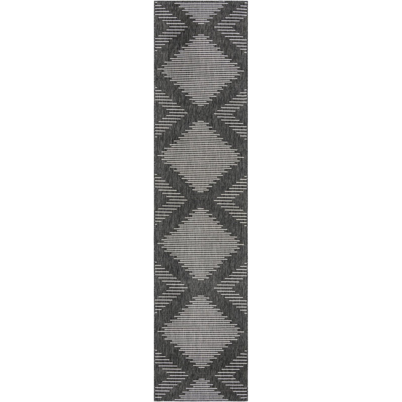Striped Indoor / Outdoor Rug, Runner 3'3" x 14'1"