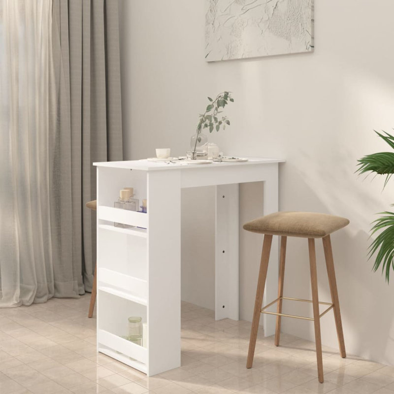 Manufactured Wood Bar Table, White
