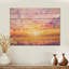 Lubbock Meadows At Sunset - Texas, paysage, impression sur bois orange sur bois de pin naturel-110873180