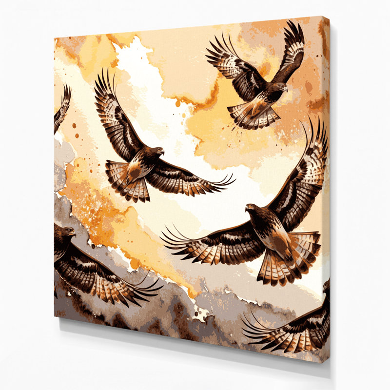 Art mural sur toile beige, H 12 po x l 12 po