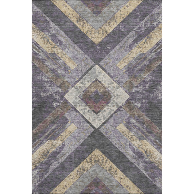 Premium Machine Washable Millbrook AMF1955 Geometric Rug