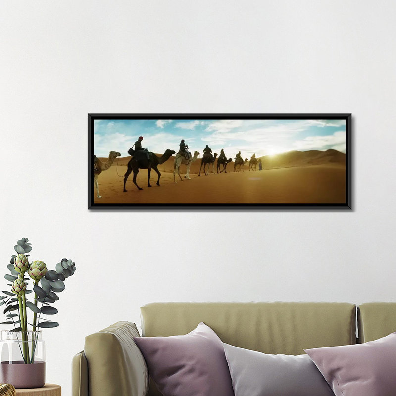 «Sahara Desert, Morocco», reproduction de photo sur toile, H 16 po x l 48 po x P 1,5 po, Toile avec cadre noir