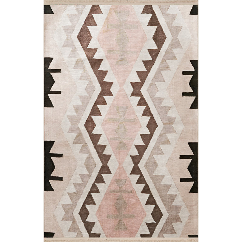Sumya Performance Washable Chevron Indoor / Outdoor Rug, Runner 3'11" x 8'2"