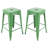 Stackable Metal Bar Stools Set of 2, Counter Height Bar Stools 24 Inches Industrial Bar Chairs Patio Stool, Backless Stool Indoor Outdoor Classroom Kitchen Stools Bar Chairs-18608712